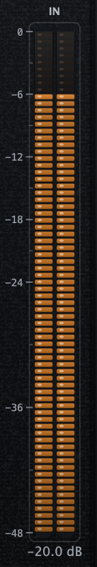 Stereo input meters
