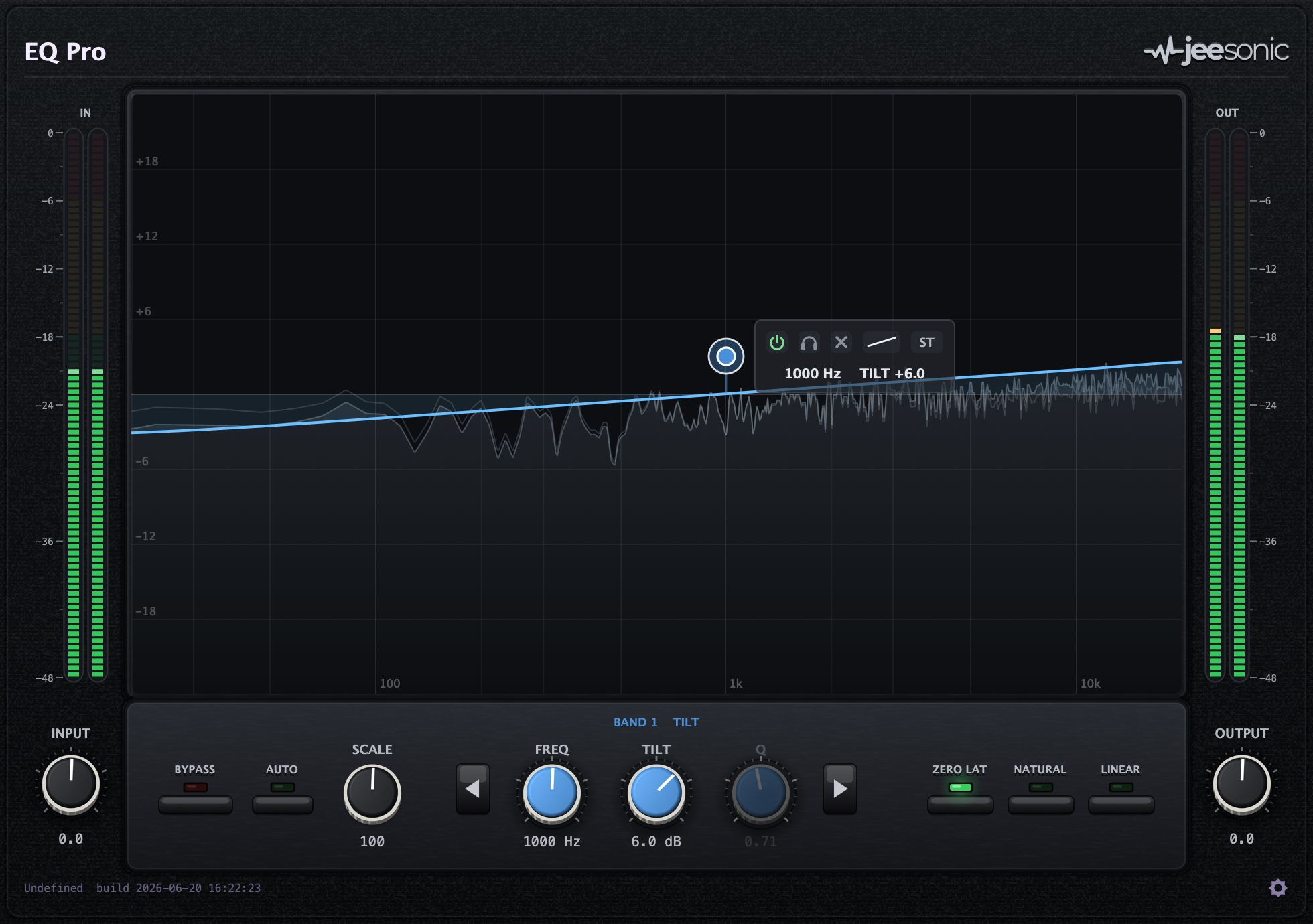 Tilt band shaping the whole spectrum