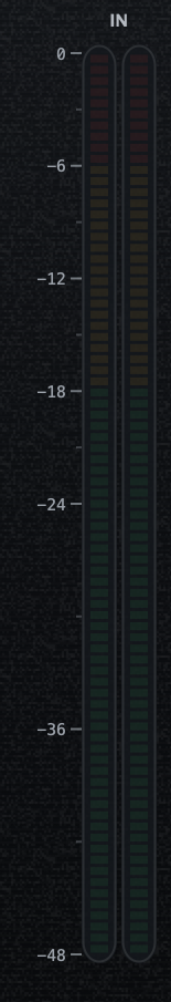 Stereo input meters
