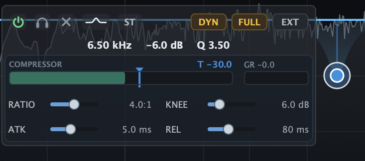 Inline band panel